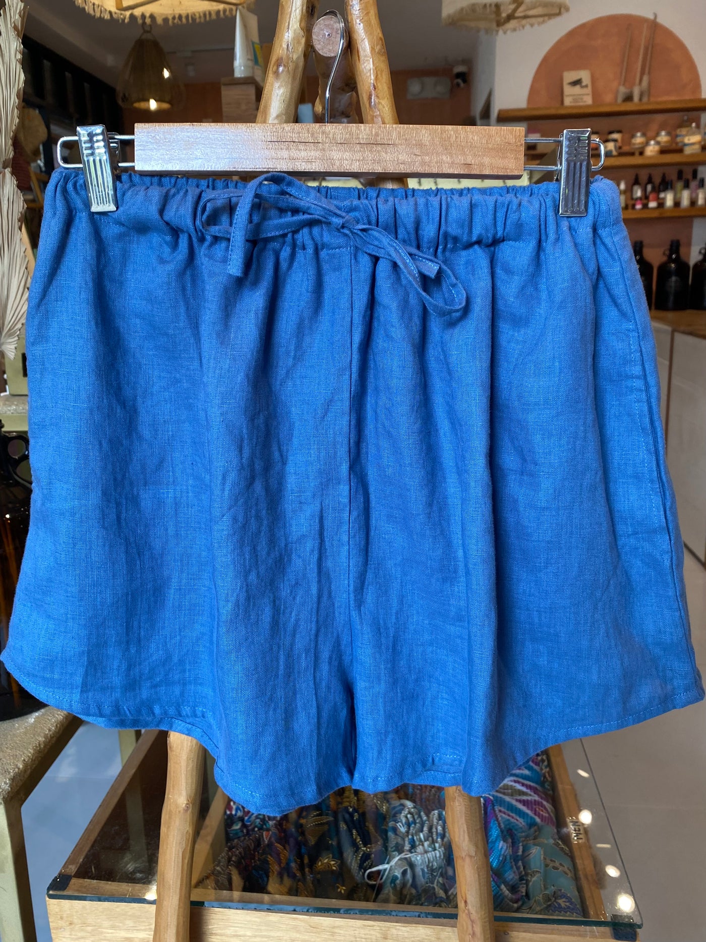 Naya Linen Short - Coronet Blue