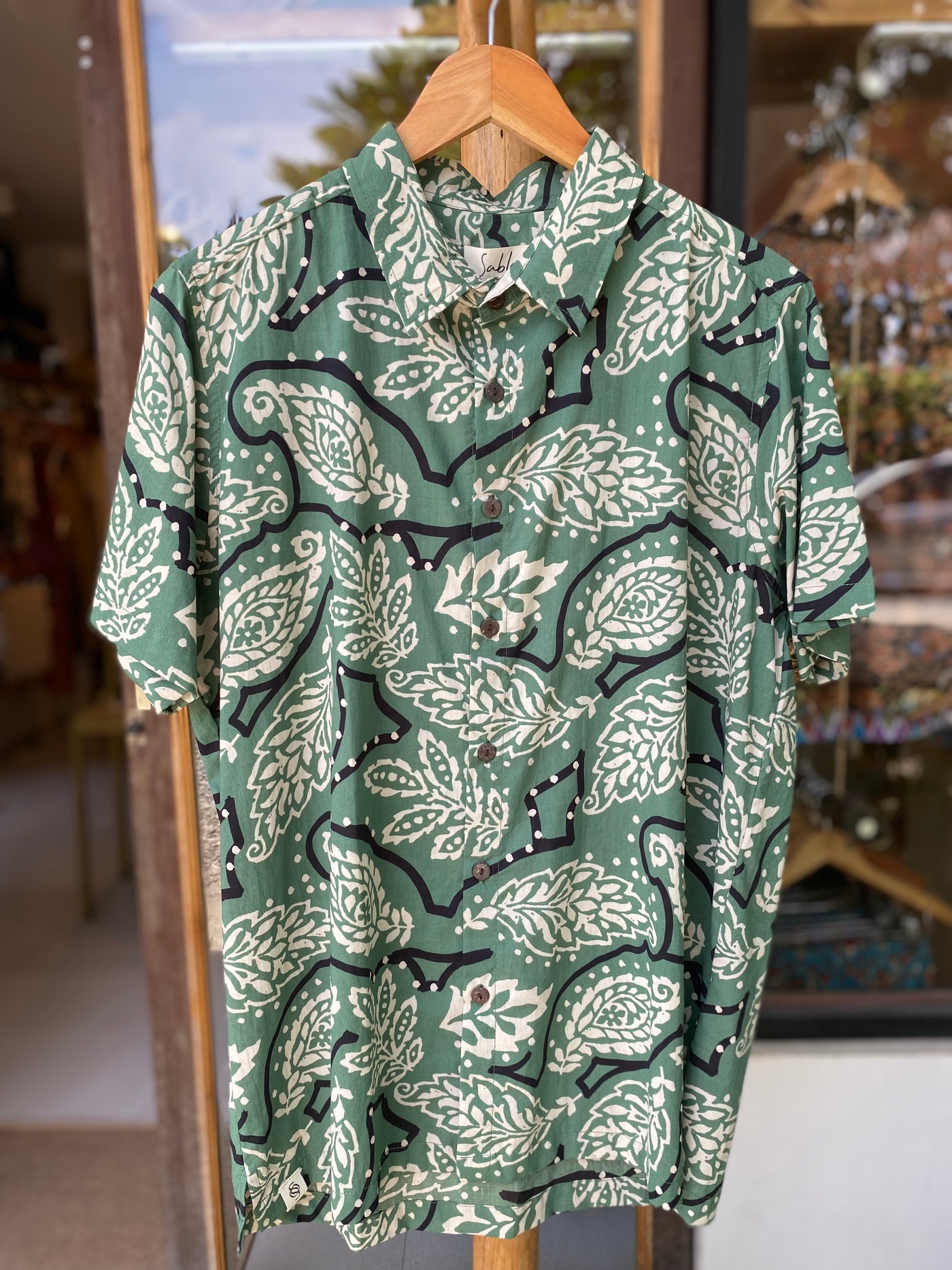 Milu Shirt for Men - Green Leaf