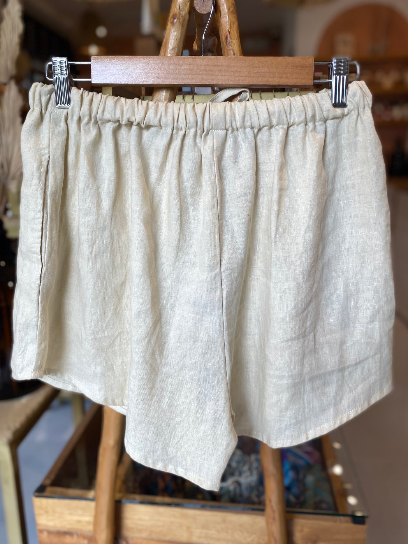 Naya Linen Short - Bleached Sand