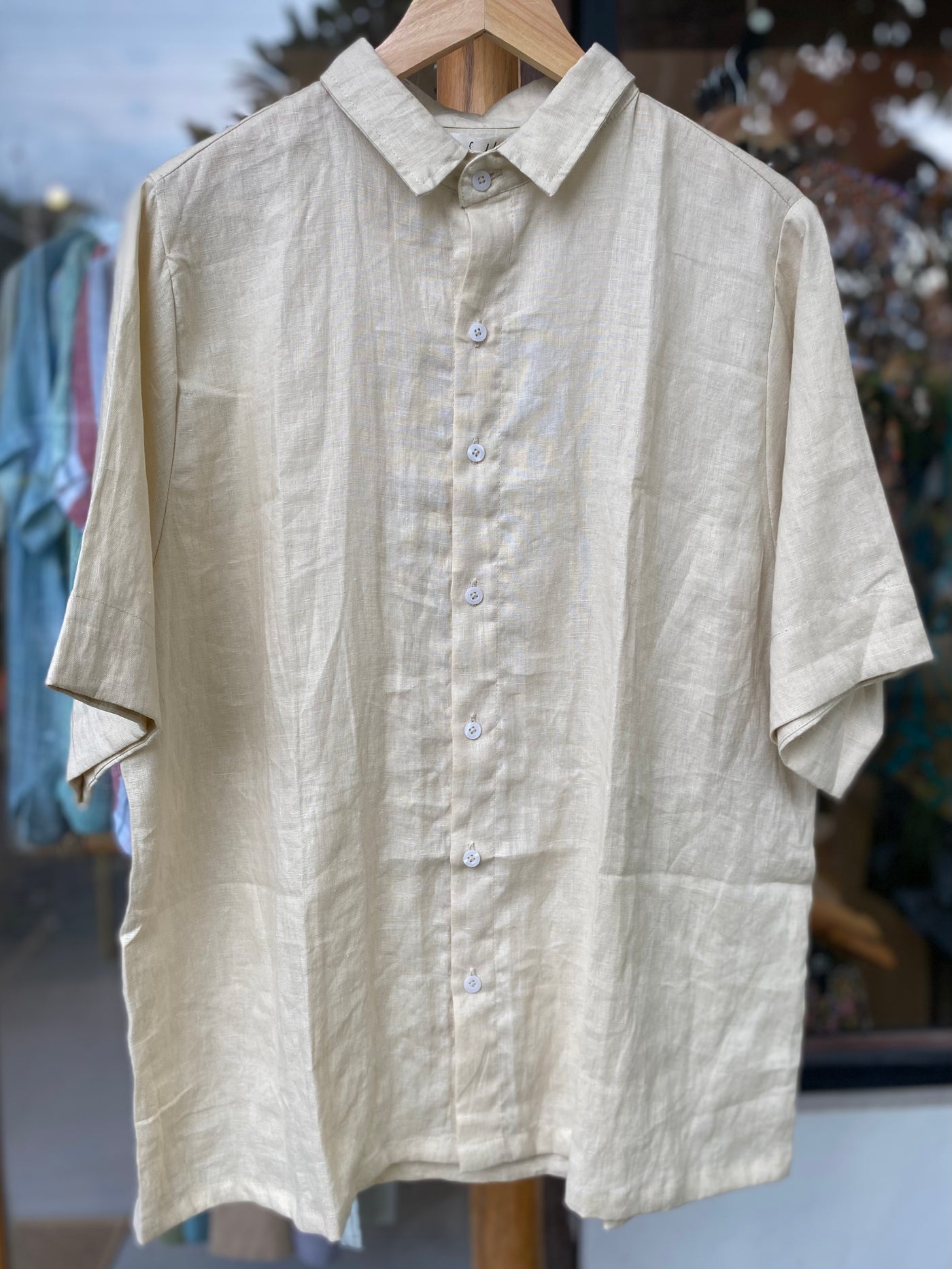 Telma Linen Shirt - Bleached Sand