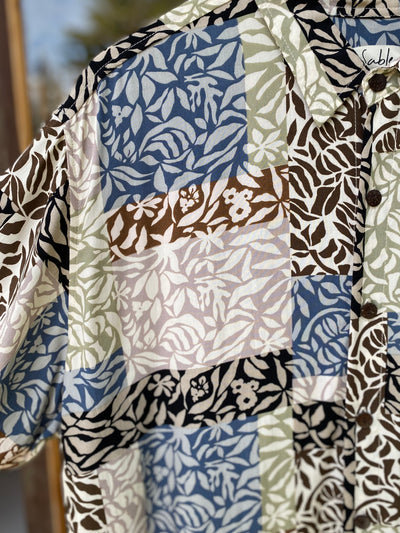 Milu Shirt for Men - Patchwork Brown