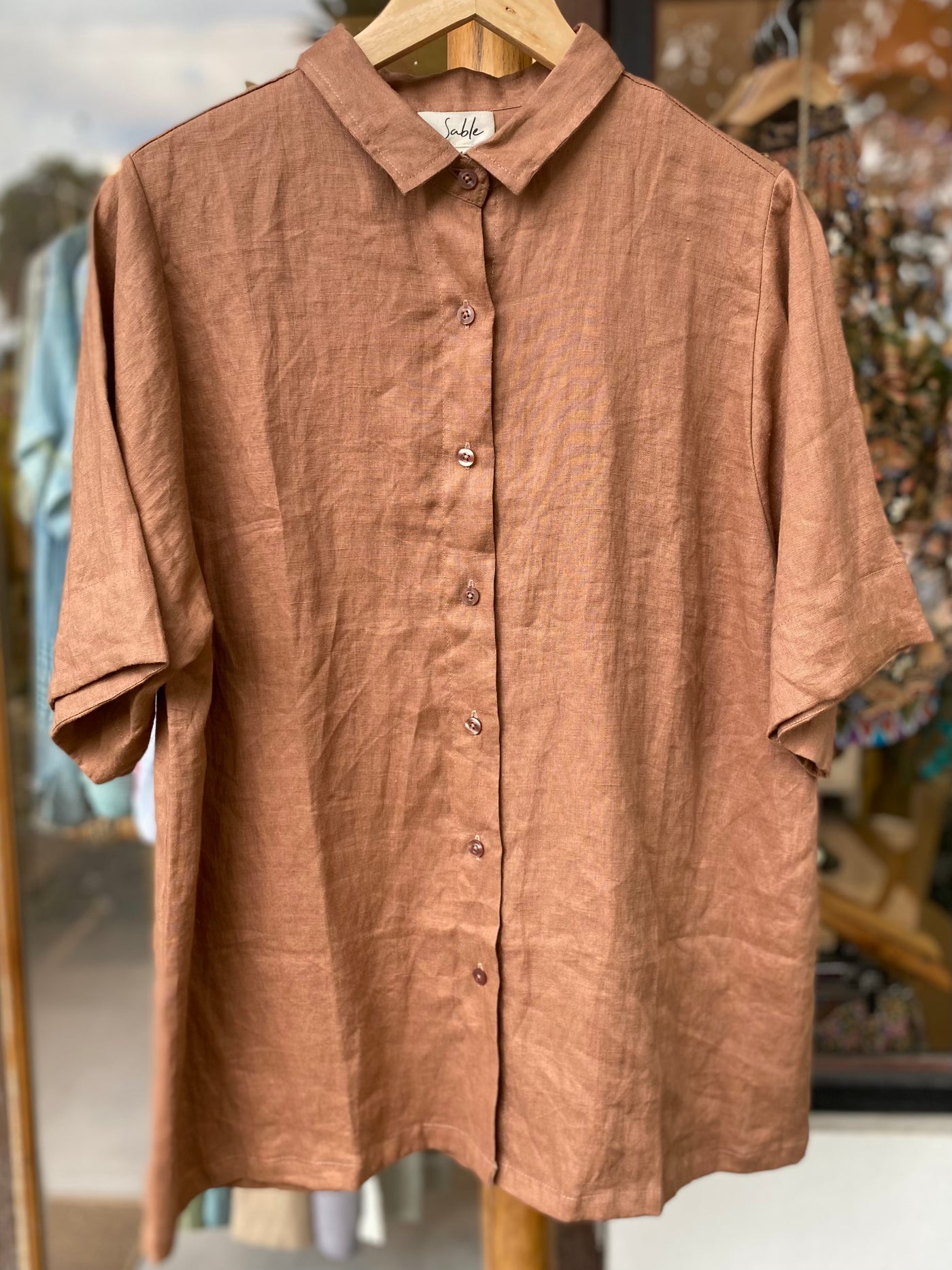 Telma Linen Shirt - Thrush