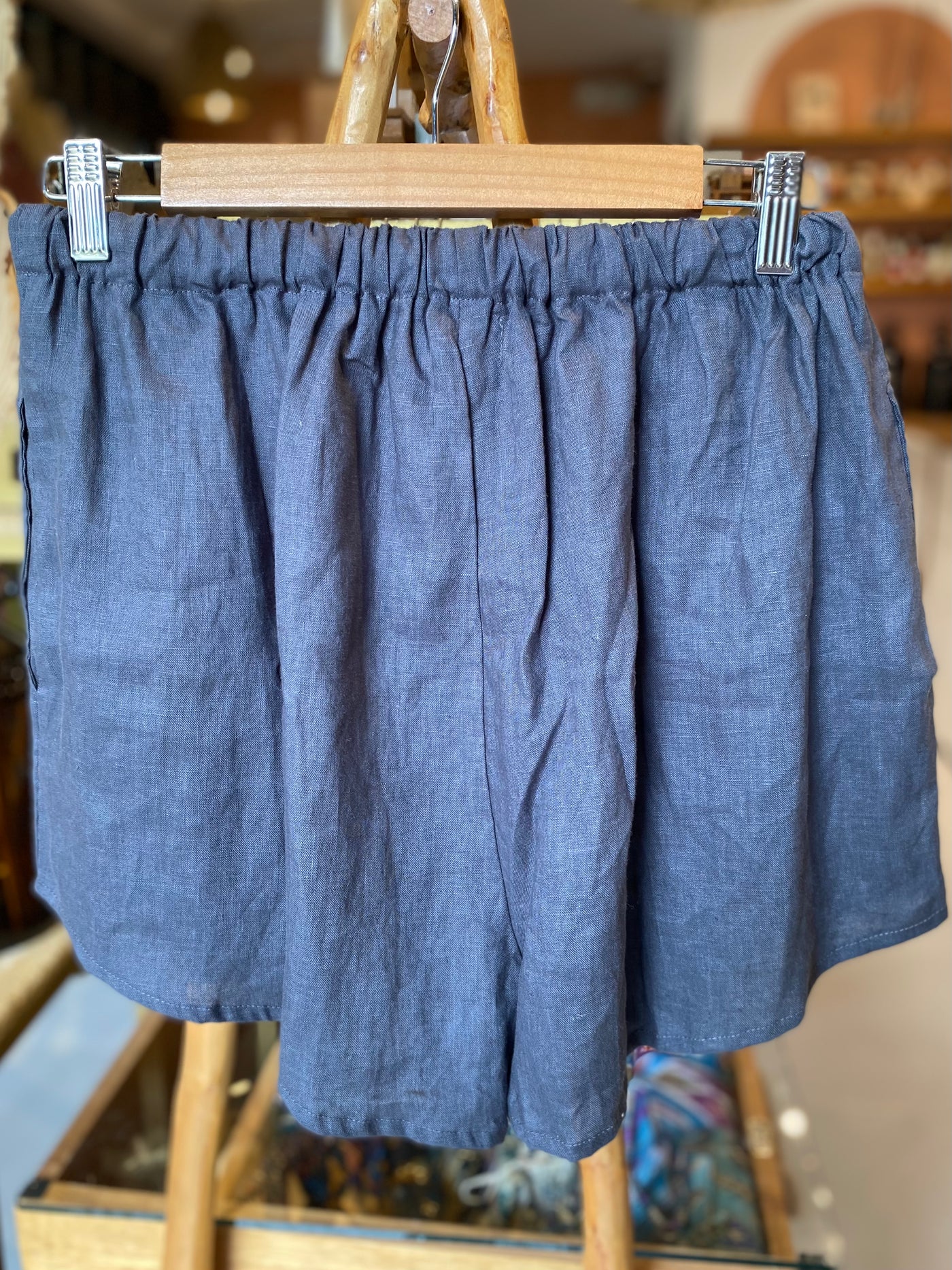 Naya Linen Short - Asphalte