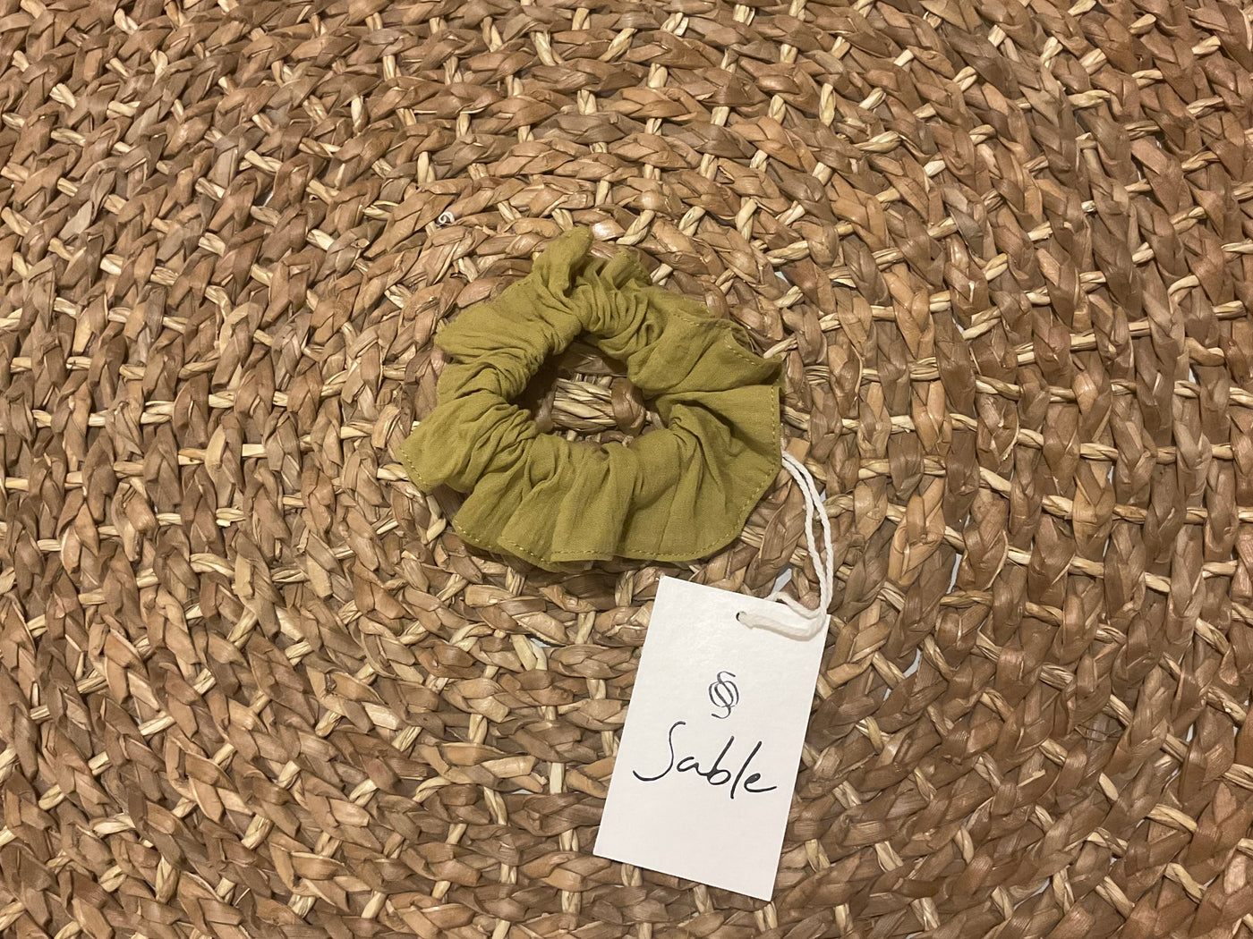 Sable Small Cotton Scrunchie