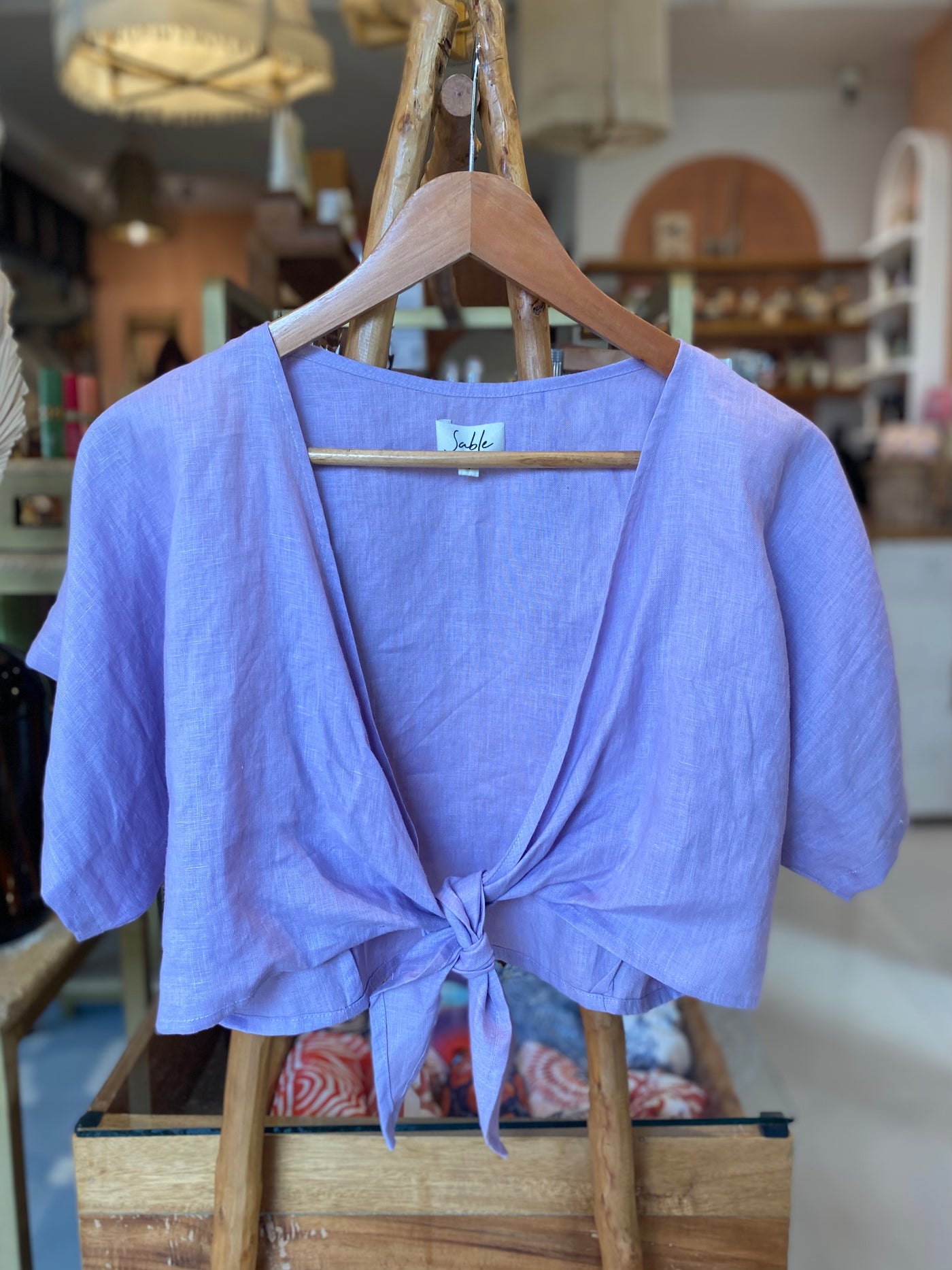 Tasha Top - Linen Orchid Petal