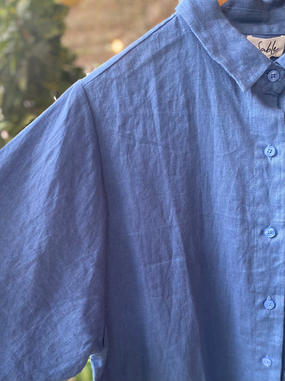 Telma Linen Shirt - Coronet Blue