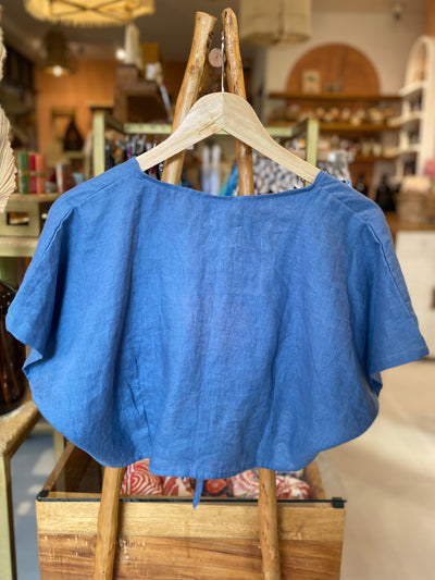 Tasha Top - Linen Coronet Blue