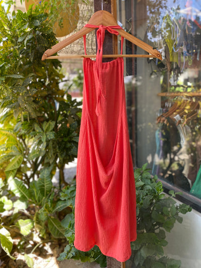 Saya Mini Rope Dress - Coral