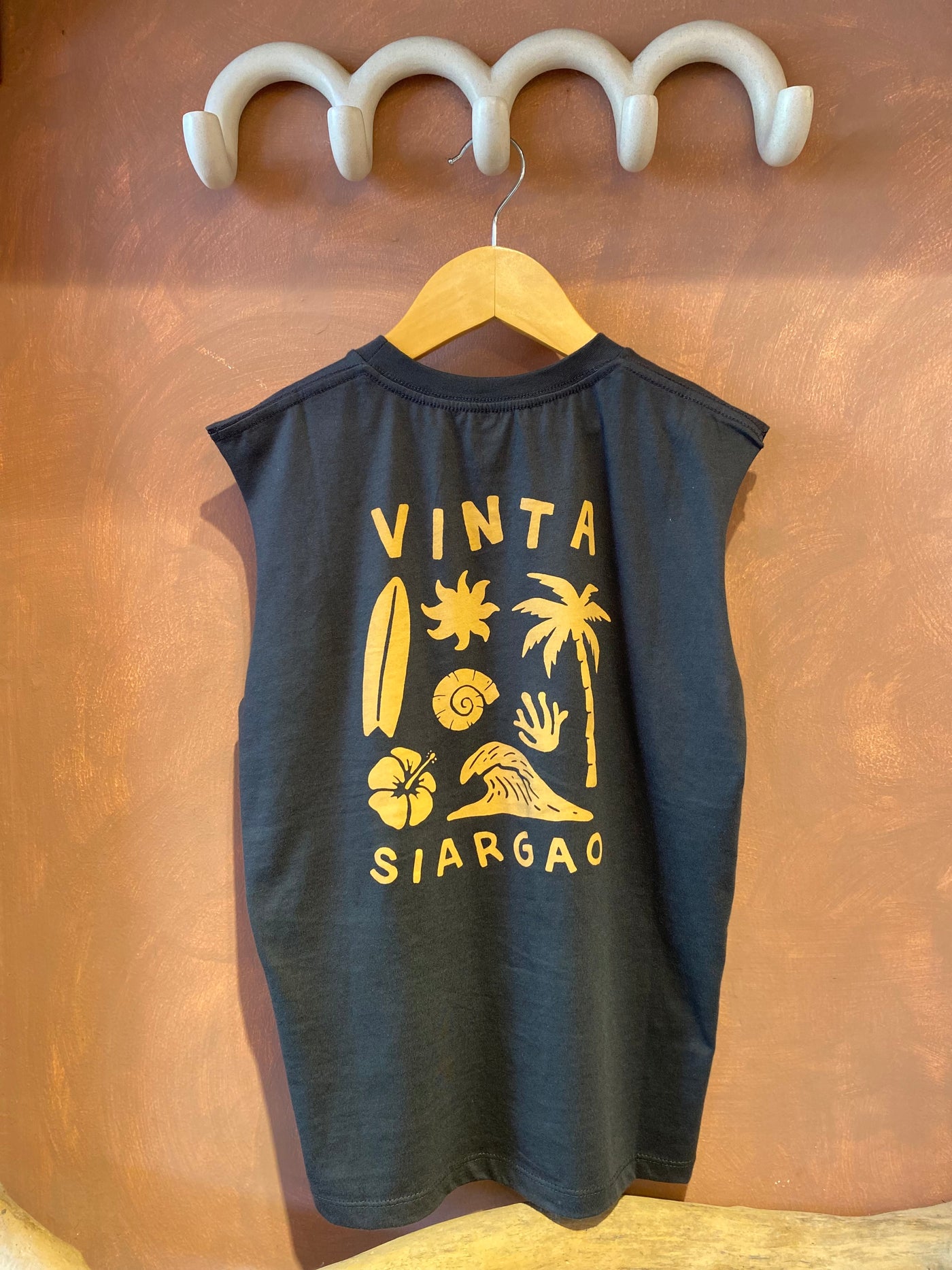Vinta Kid’s Tank Top - Siargao Essentials Black