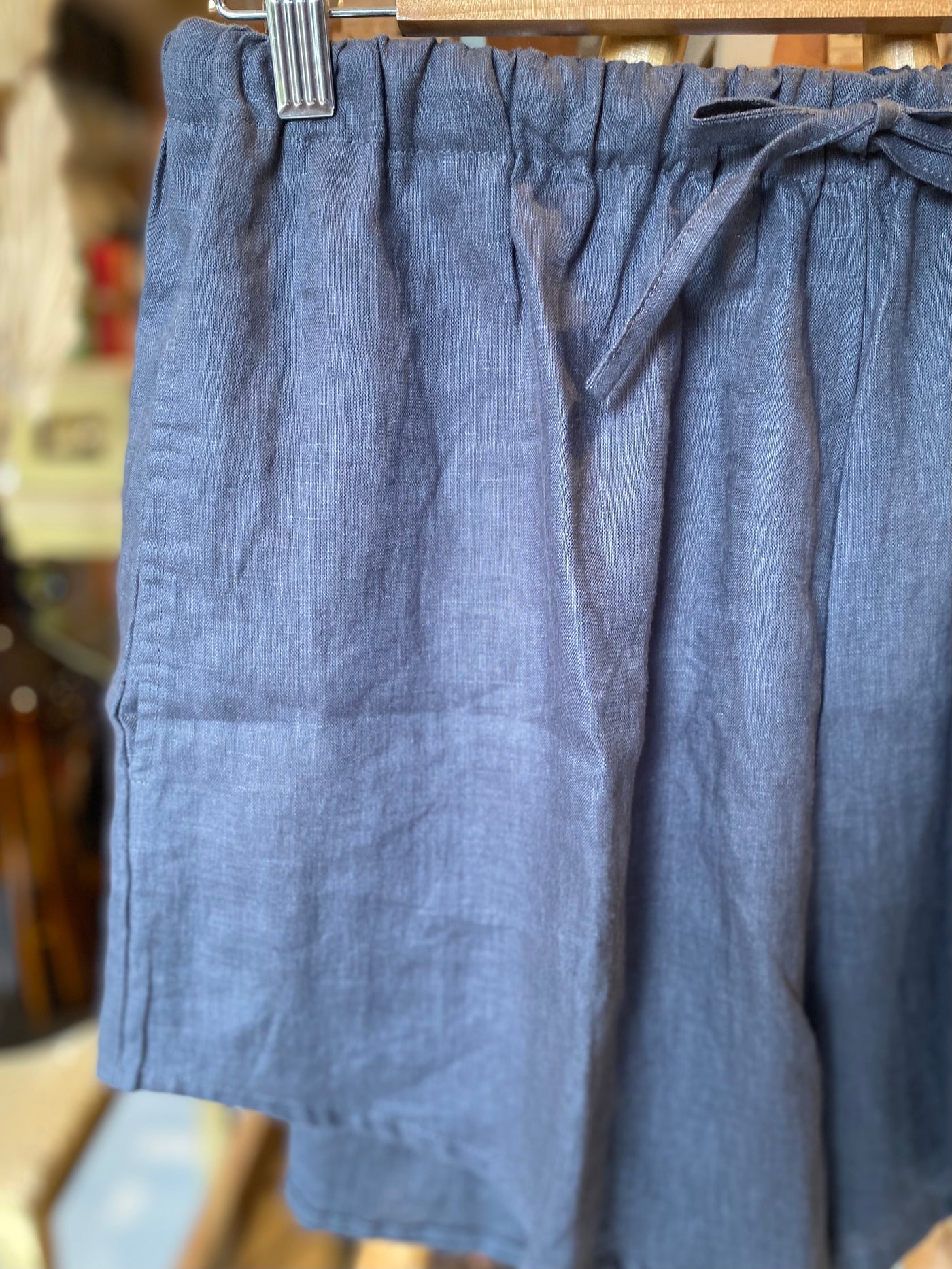 Naya Linen Short - Asphalte
