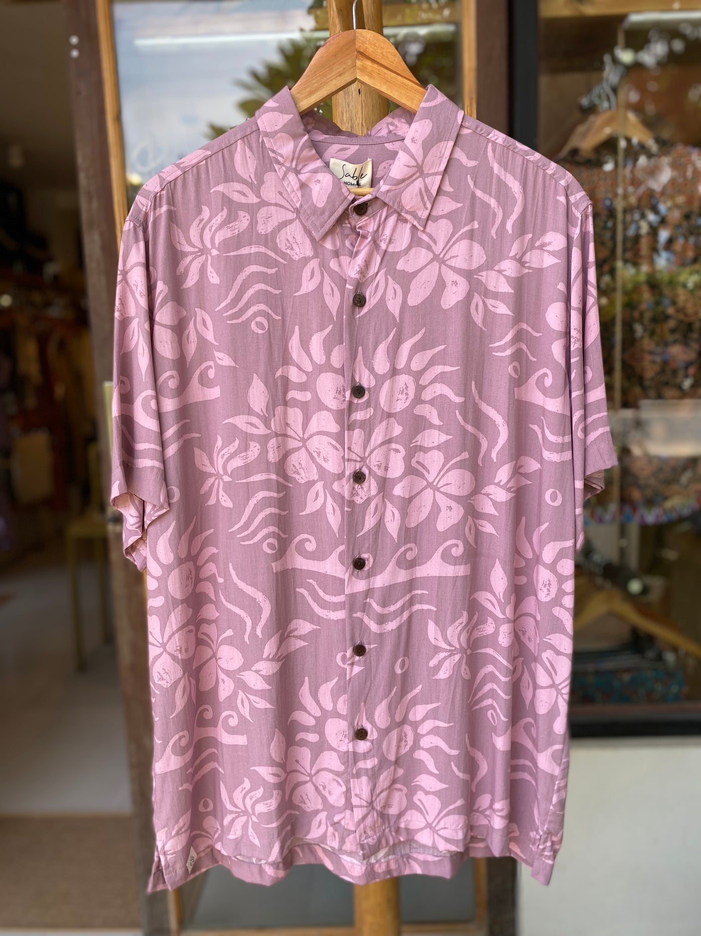 Milu Shirt for Men - Hawaiian Pink
