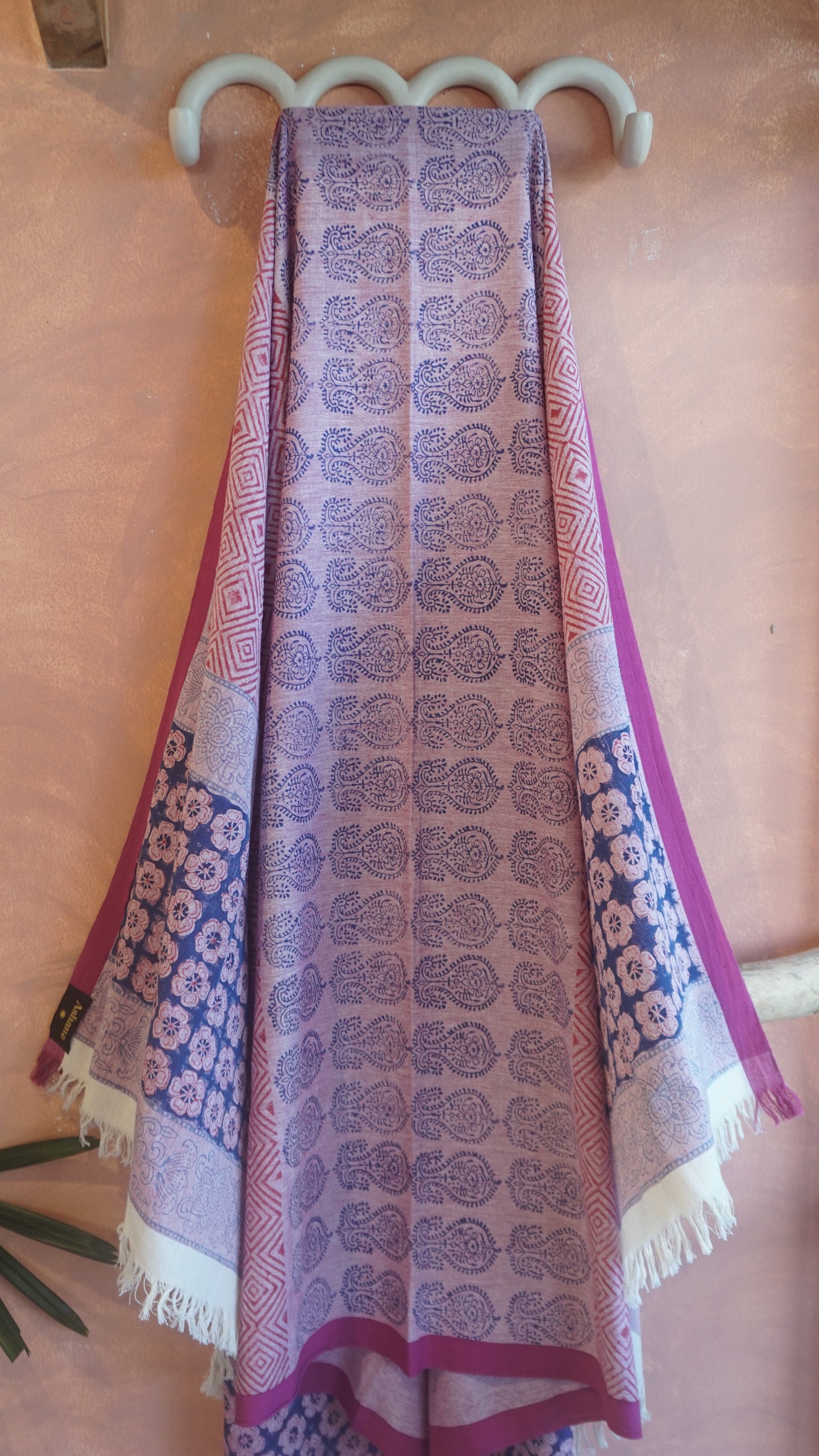 Khadi Pareo - Purple and Navy Blue (AKP 18)