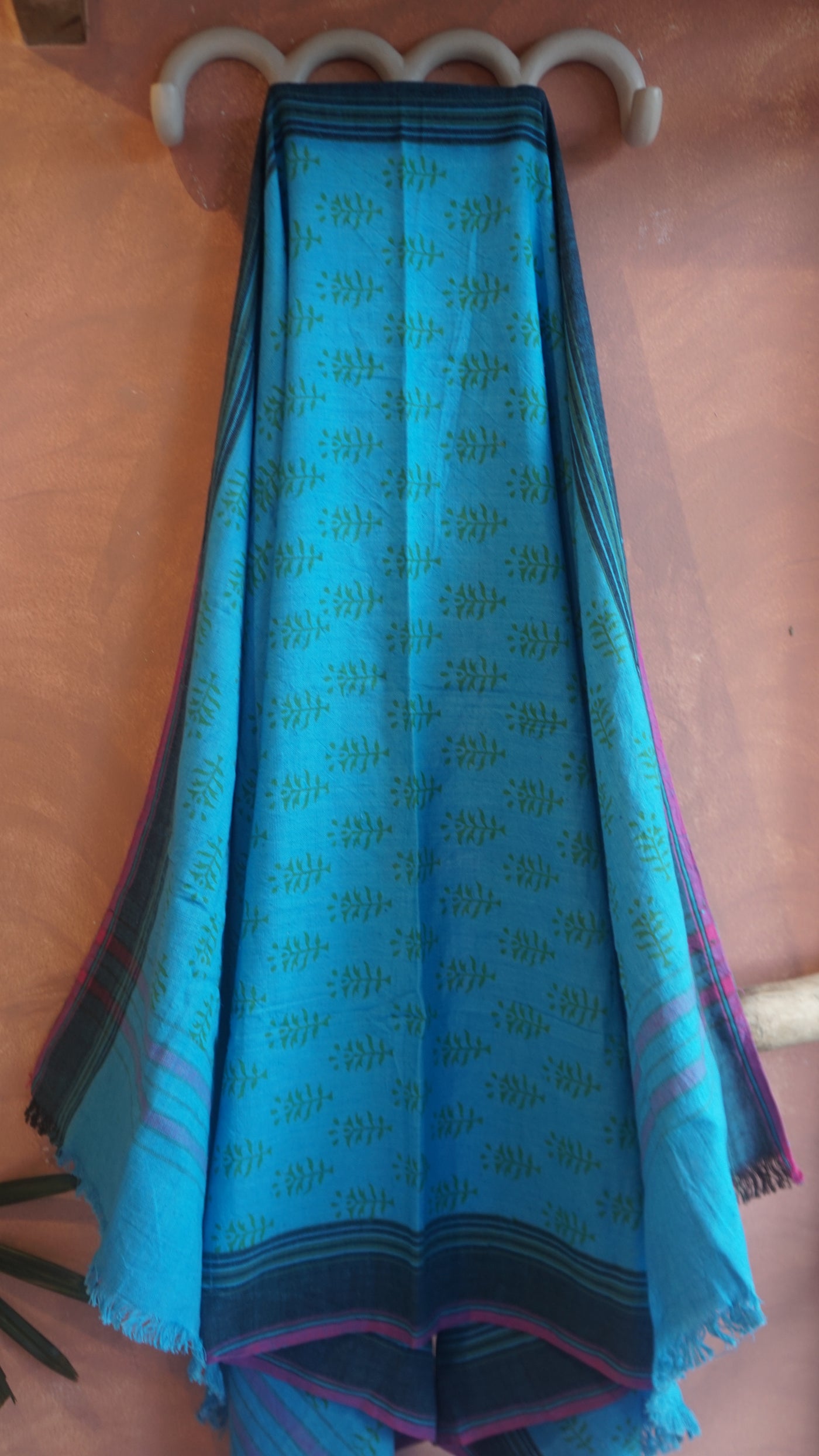 Khadi Pareo - Blue with Black Line (AKP 24)