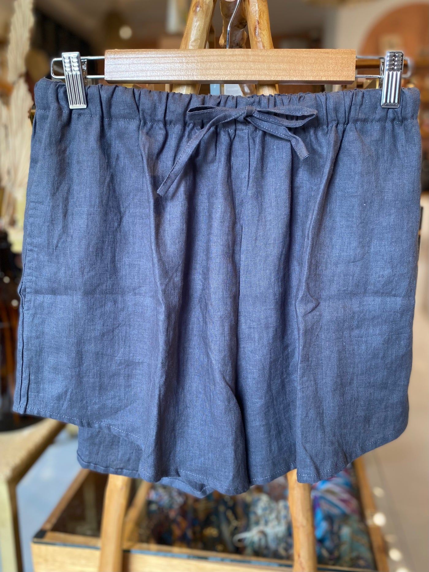 Naya Linen Short - Asphalte