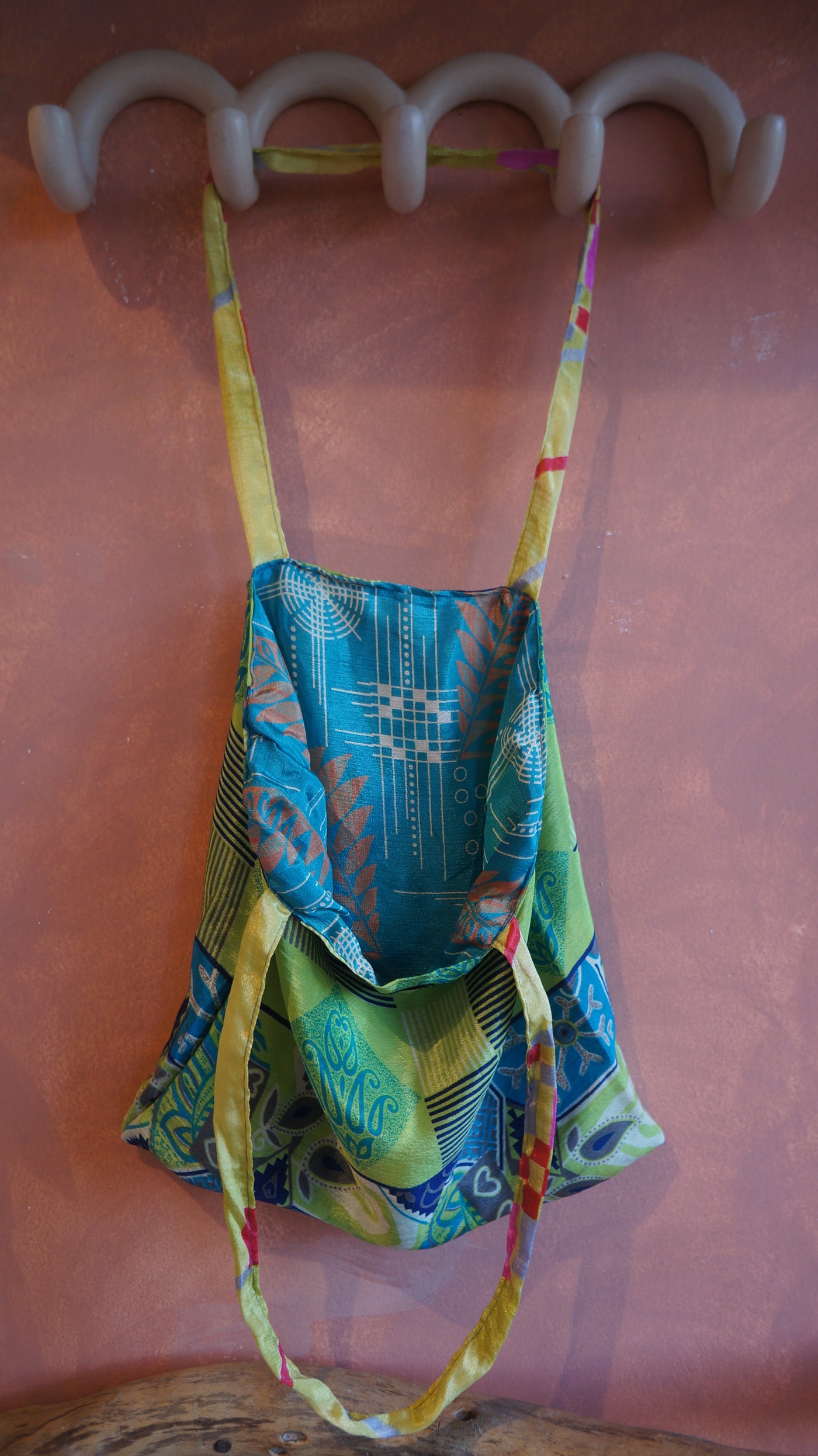 Chiquito Silk Bag - Light Green and Blue (CH2407)