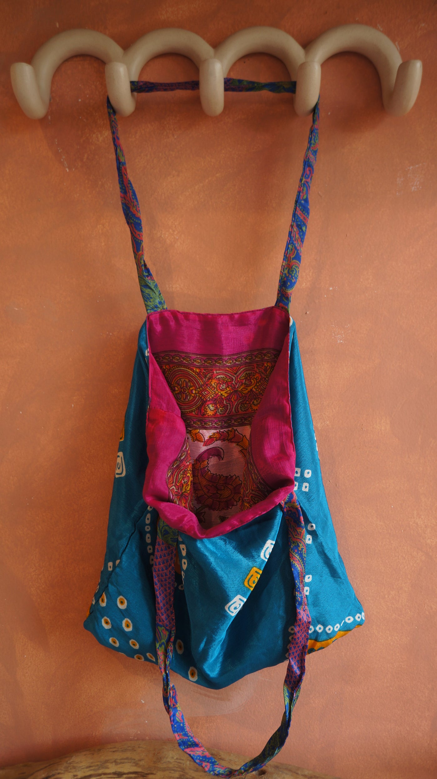 Chiquito Silk Bag - Blue and Purple Pink (CH2434)