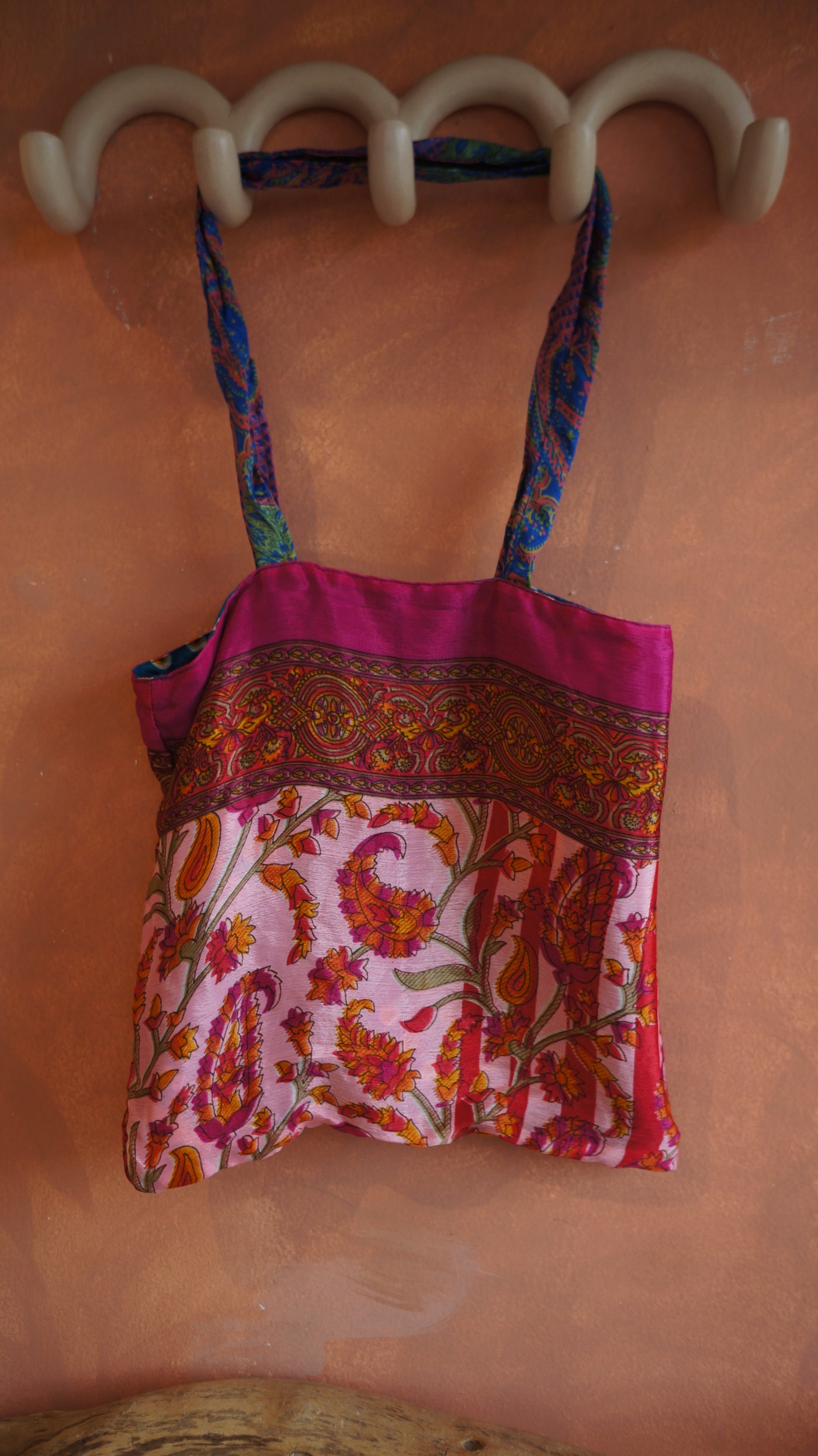Chiquito Silk Bag - Blue and Purple Pink (CH2434)