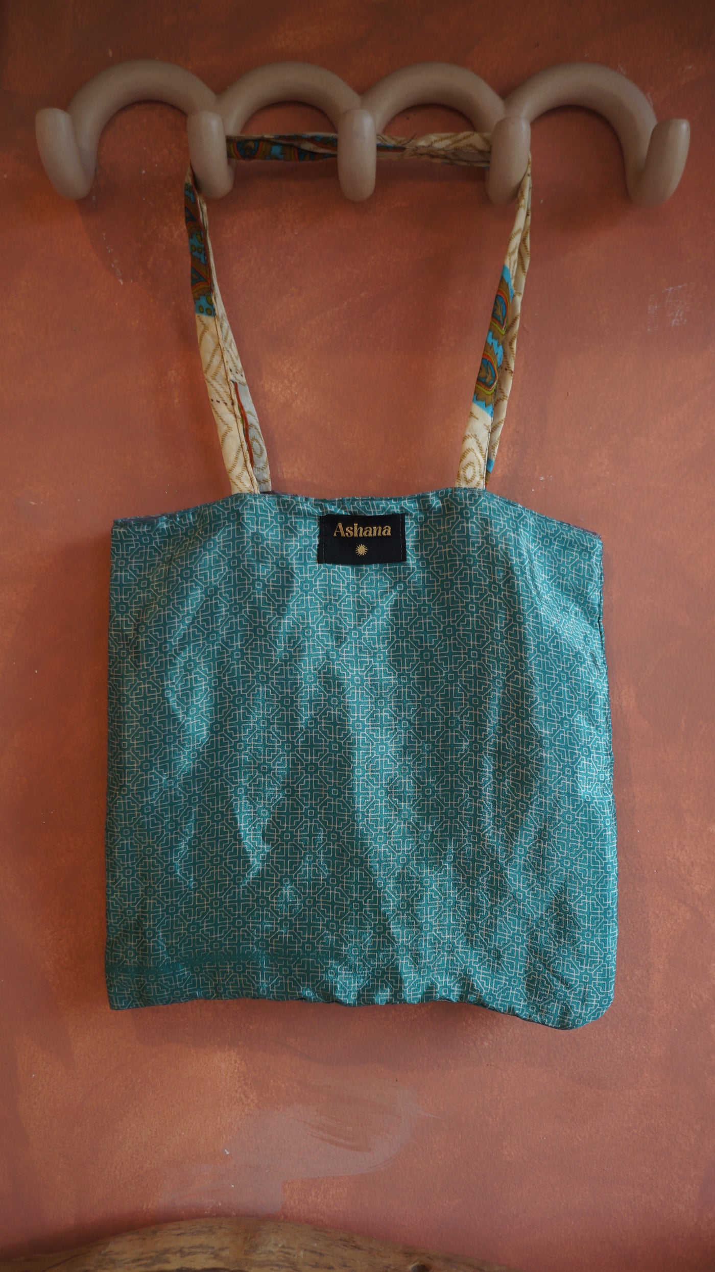 Chiquito Silk Bag - Blue Green and Grey (CH2438)