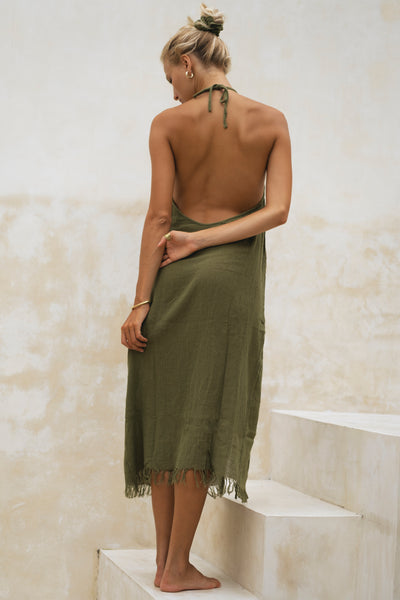 Saya Long Dress - Sage