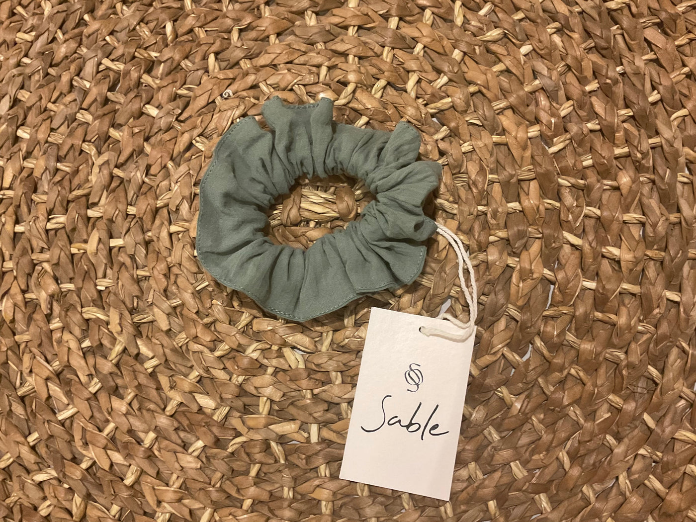 Sable Small Cotton Scrunchie
