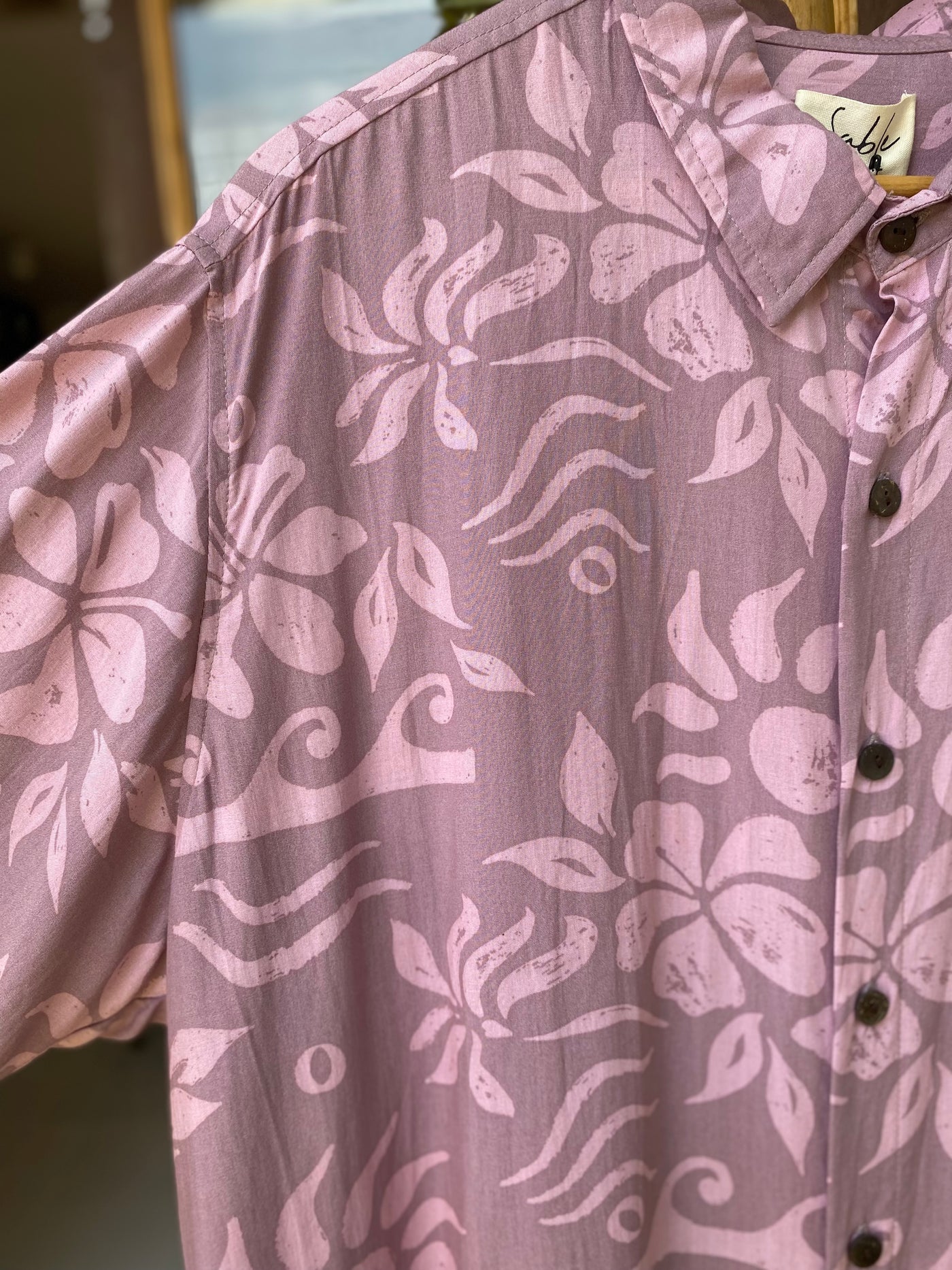 Milu Shirt for Men - Hawaiian Pink