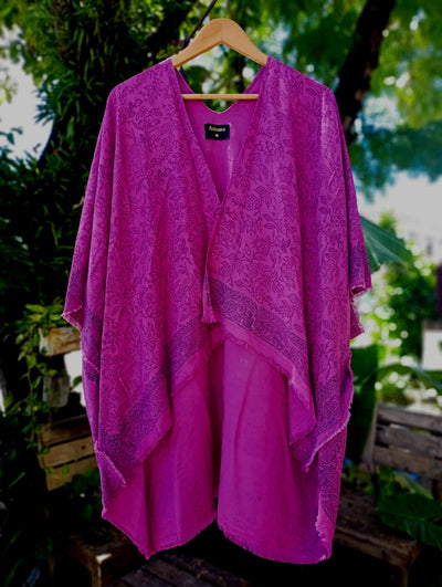 Short Kimono - Purple Fuschia AKS06