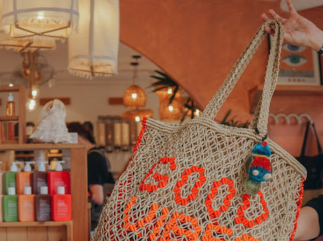 Macrame tote bag Holiday - Good Vibes