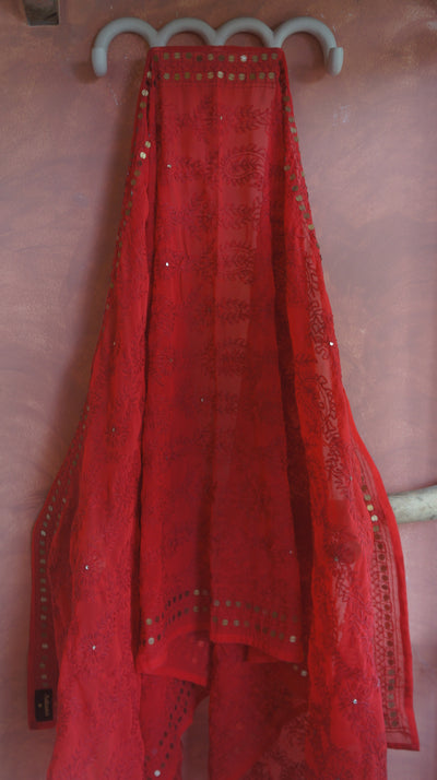 Embroidered Pareo - Red Flame (AP129)