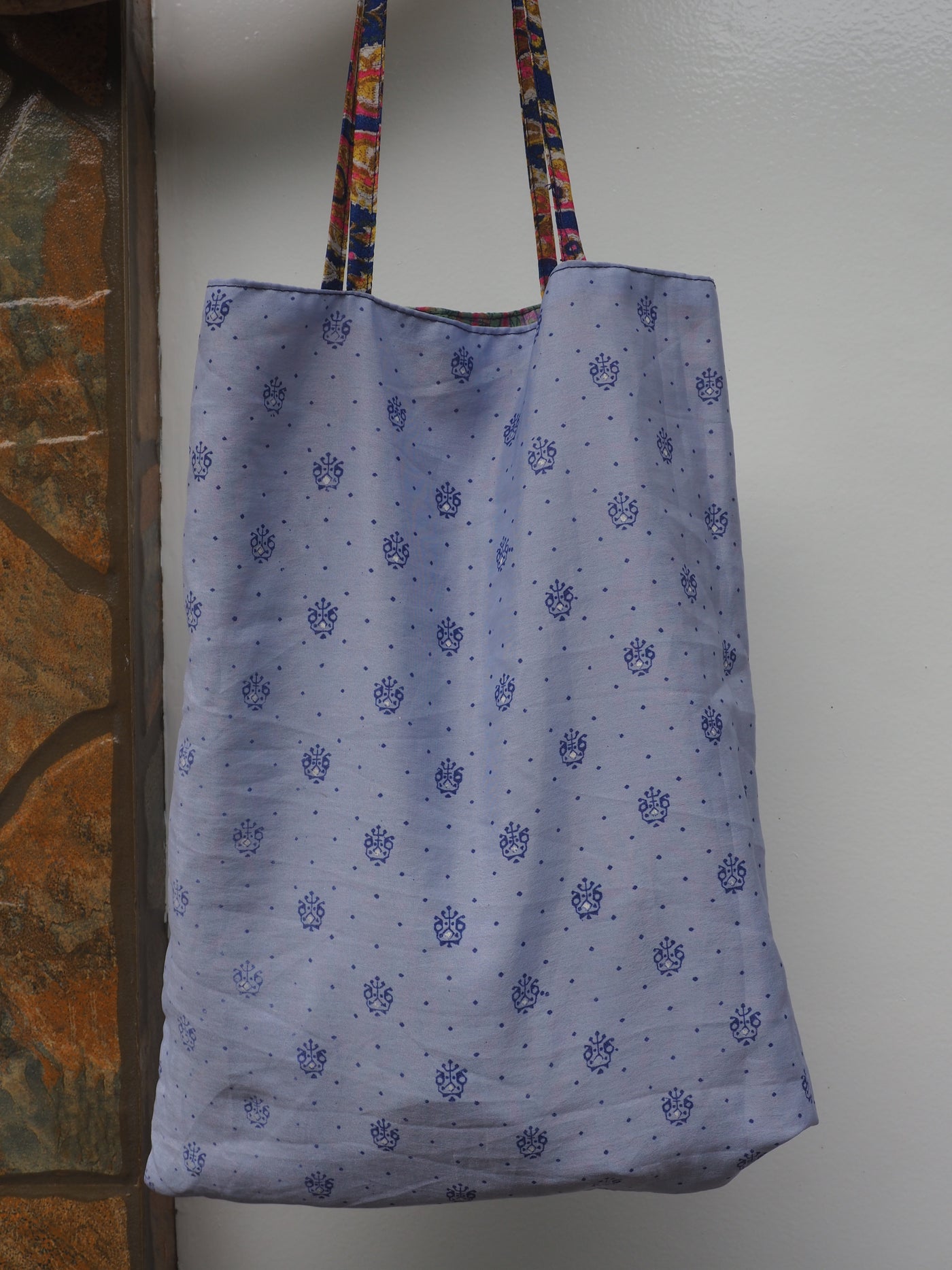 Small Reversible Silk Bag - Lilac