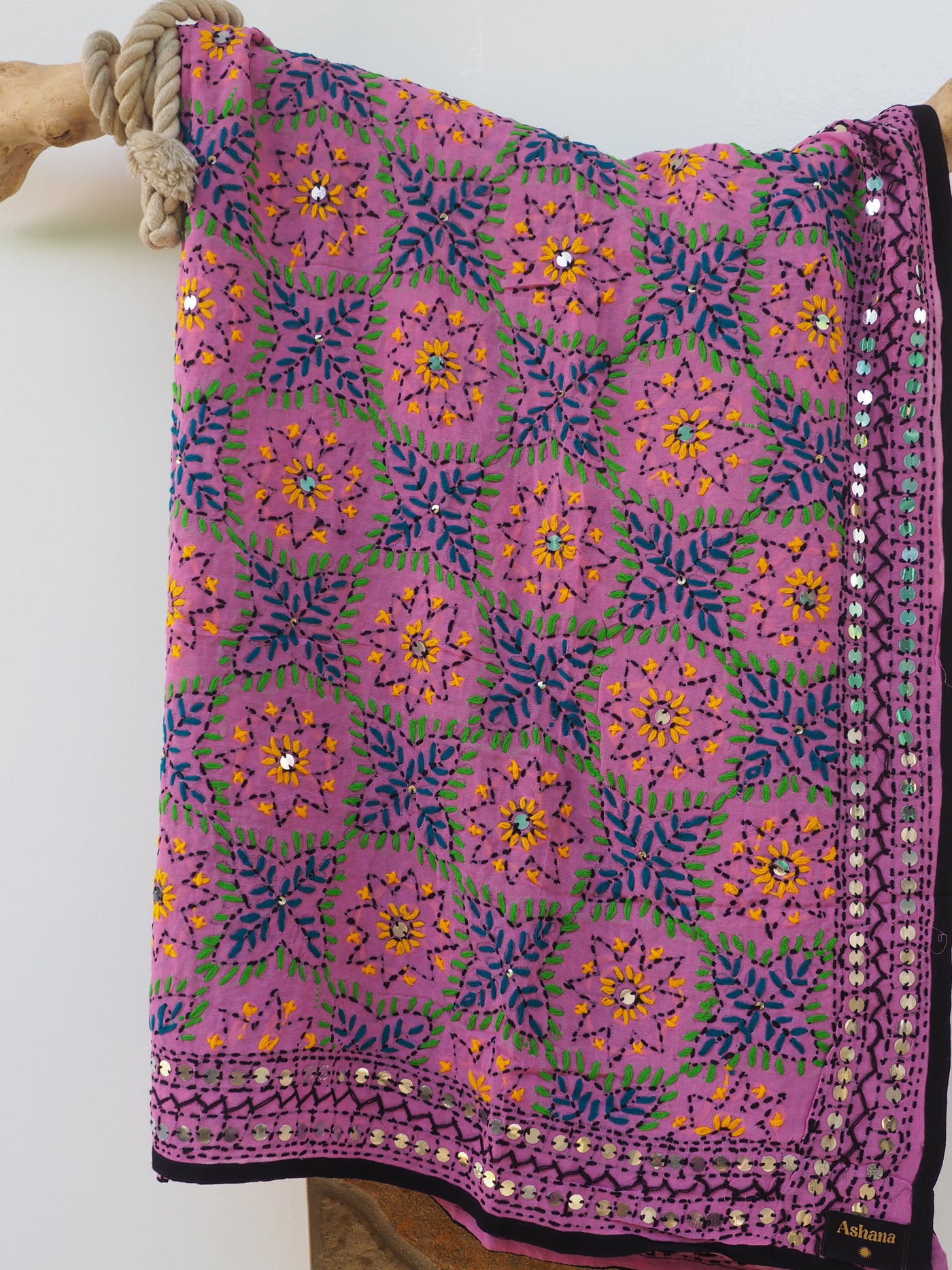 Embroidered Pareo - Lilac (AP16)