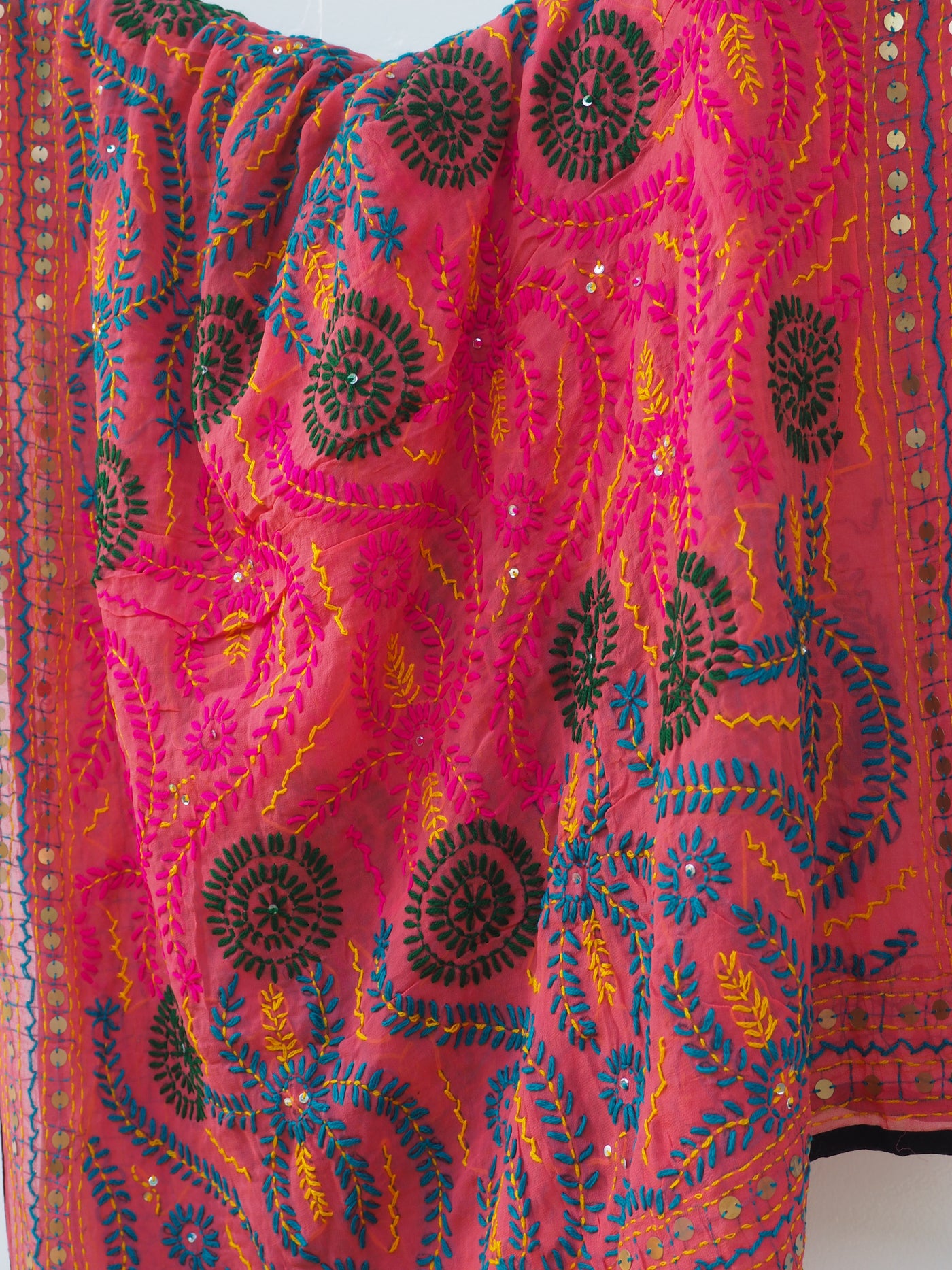 Embroidered Pareo - Peony Pink (AP43)