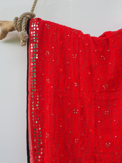 Embroidered Pareo - Imperial Red (AP15)