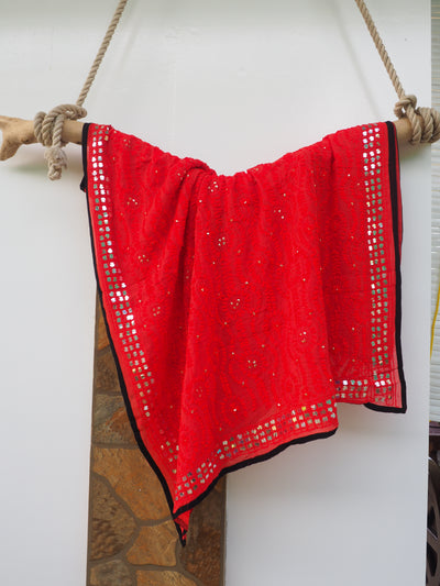 Embroidered Pareo - Imperial Red (AP15)