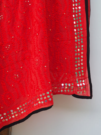 Embroidered Pareo - Imperial Red (AP15)