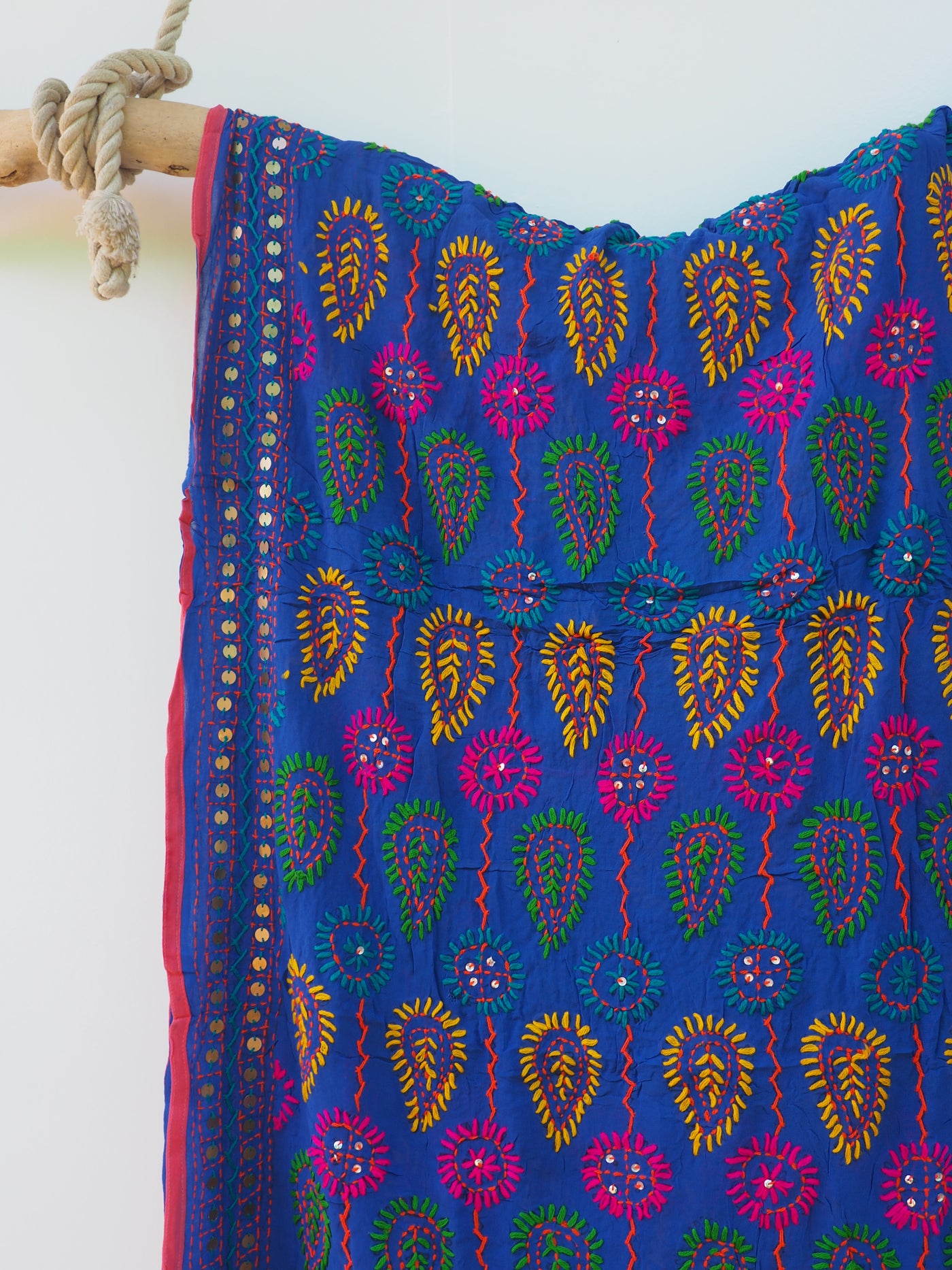 Embroidered Pareo - Persian Blue (AP17)