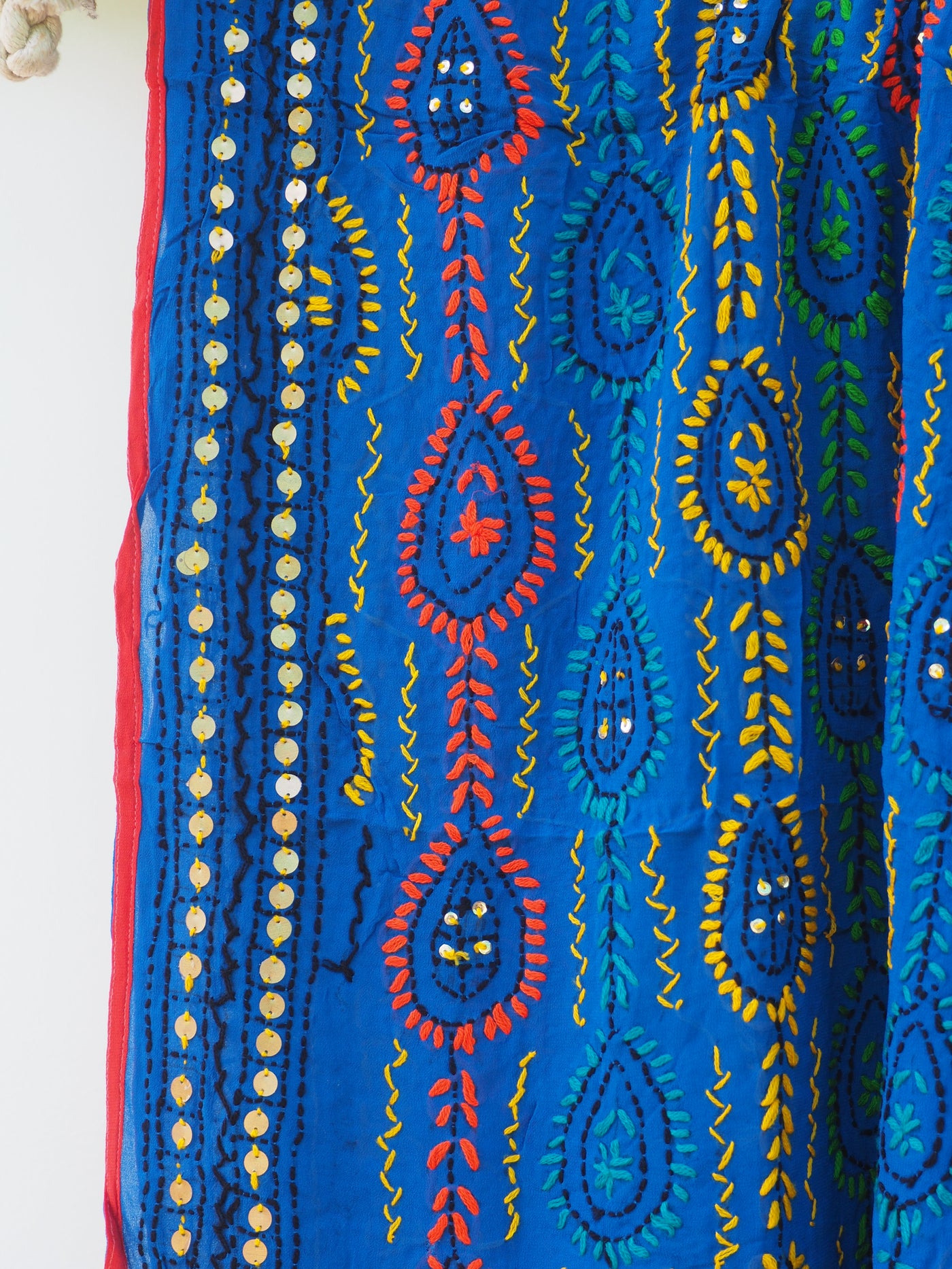 Embroidered Pareo - Electric Blue (AP08)