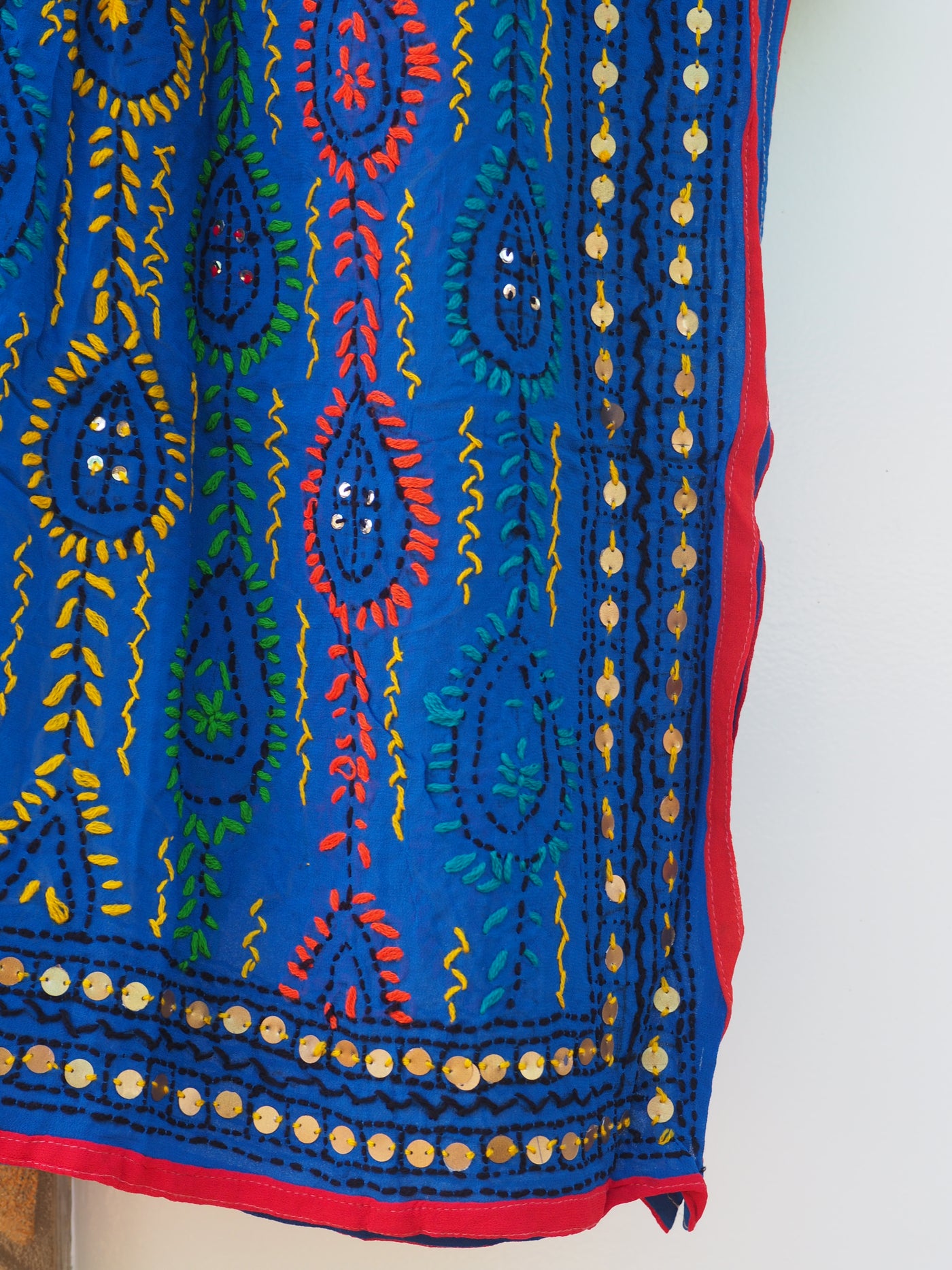 Embroidered Pareo - Electric Blue (AP08)