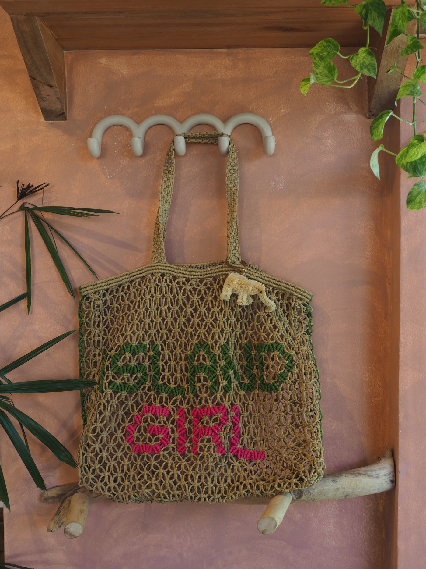 Macrame tote bag Holiday - Island Girl Natural