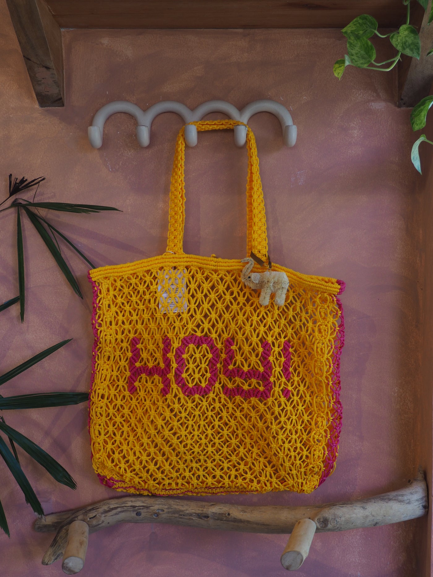 Macrame tote bag Holiday - Hoy! Yellow