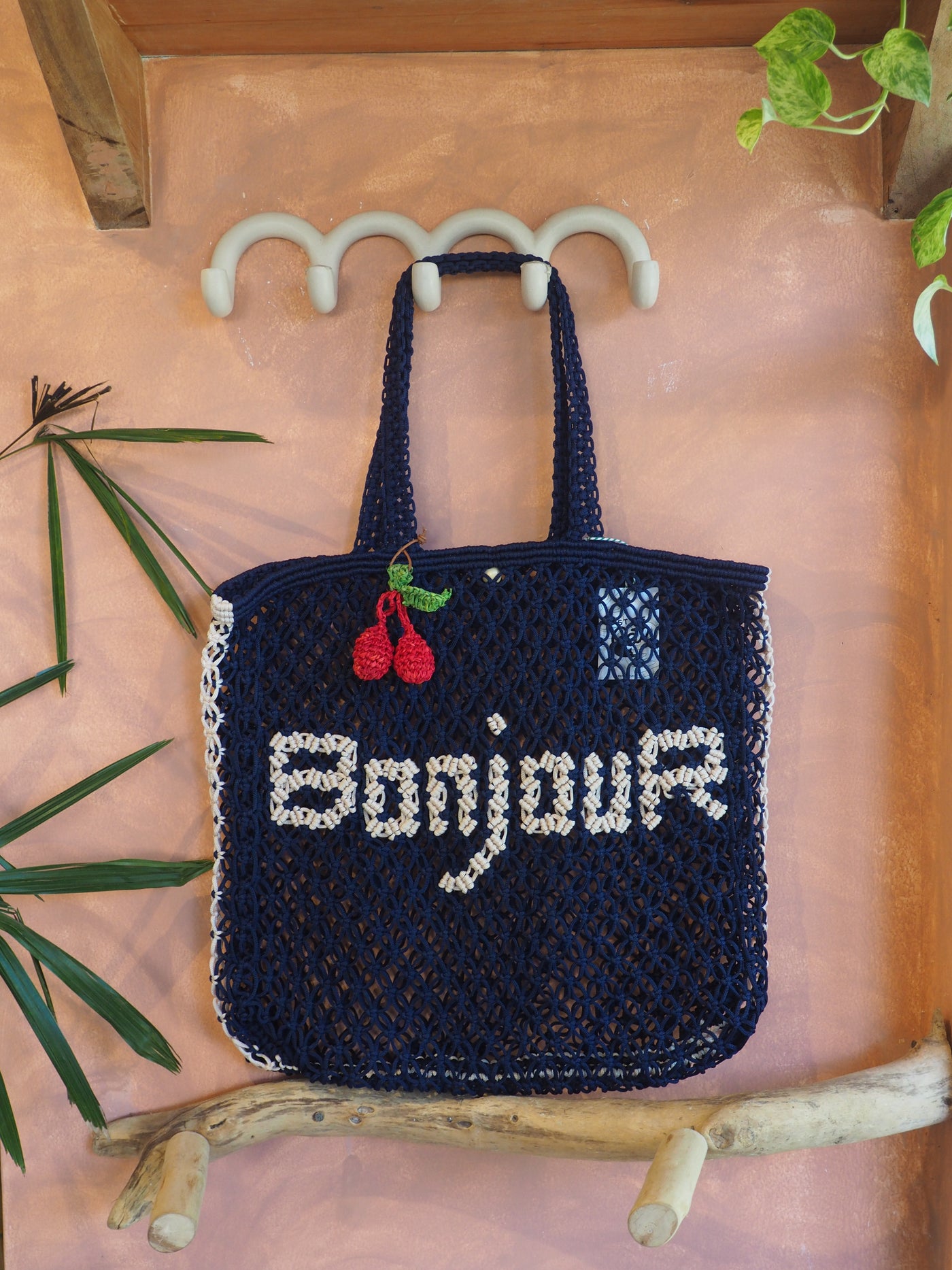 Macrame tote bag Holiday - Bonjour Night Blue