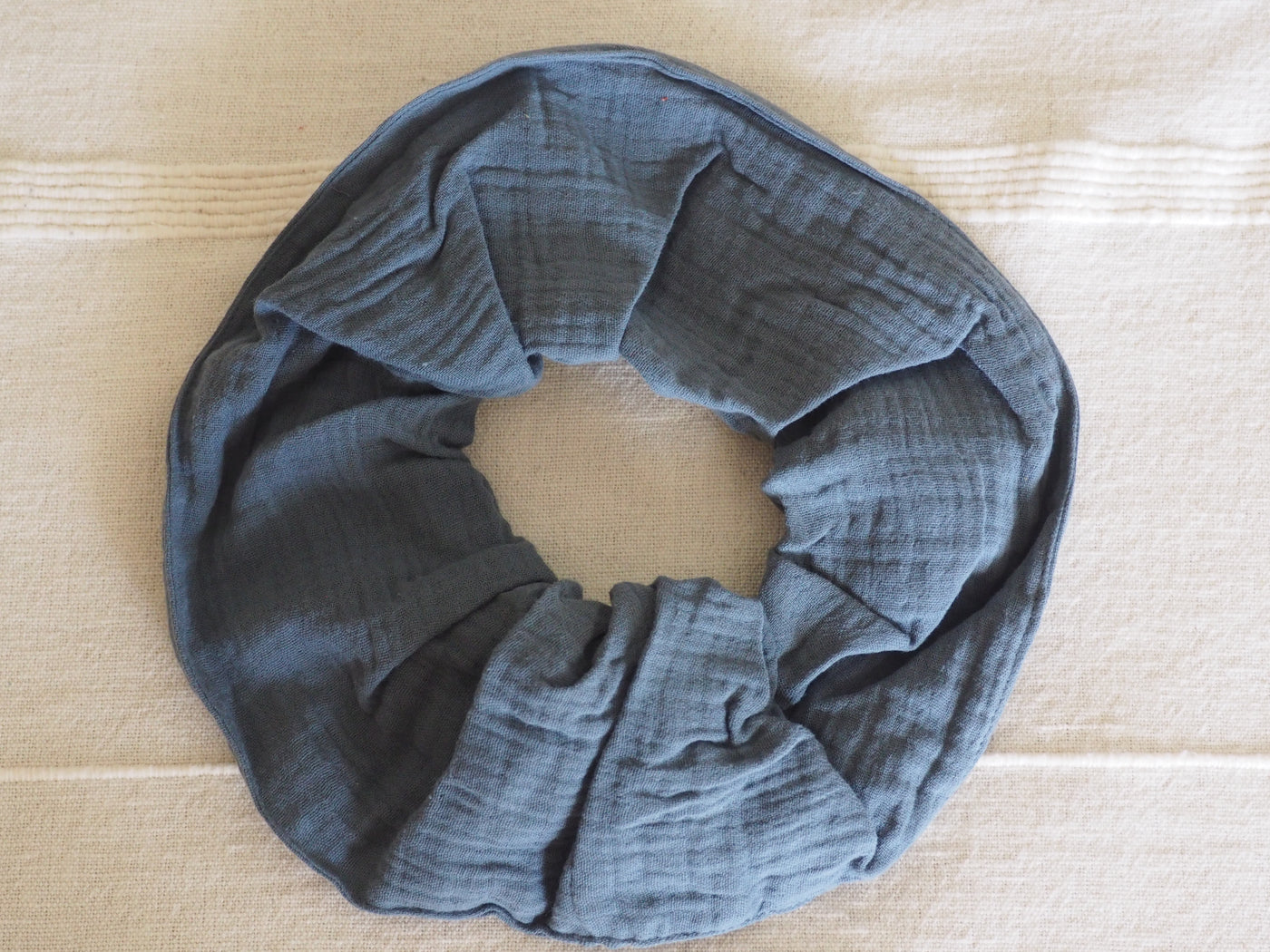 Miro Jumbo Scrunchie - Charcoal Blue