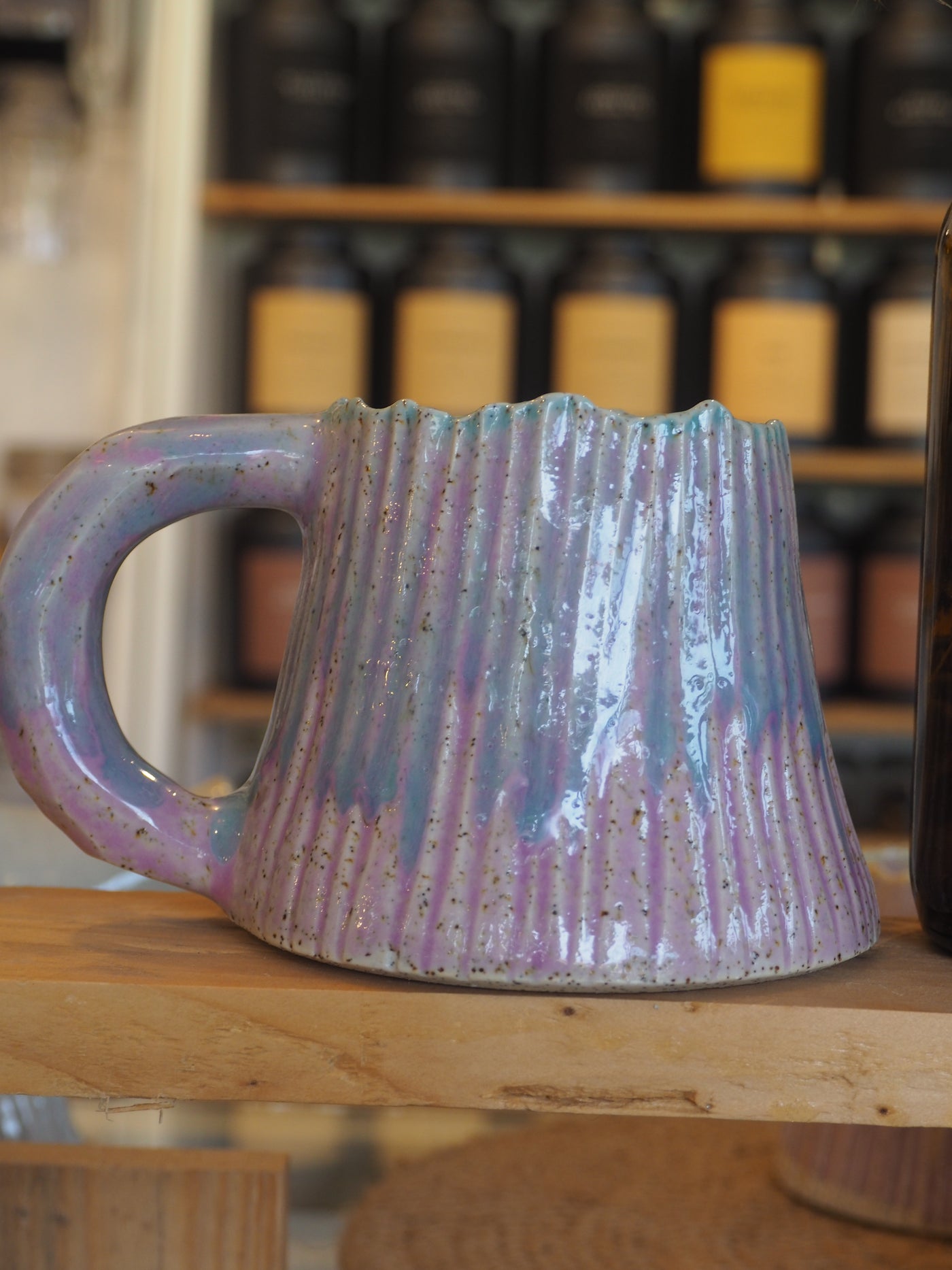 Mia Casal Handmade Ceramic Mug - Pastel Pink & Light Blue