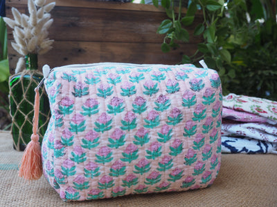 Indi Pouch Large - Bubble Pink & Jade IPL05