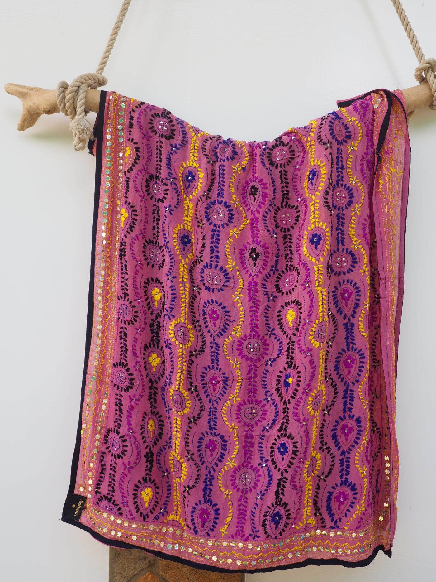 Embroidered Pareo - Violet (AP41)